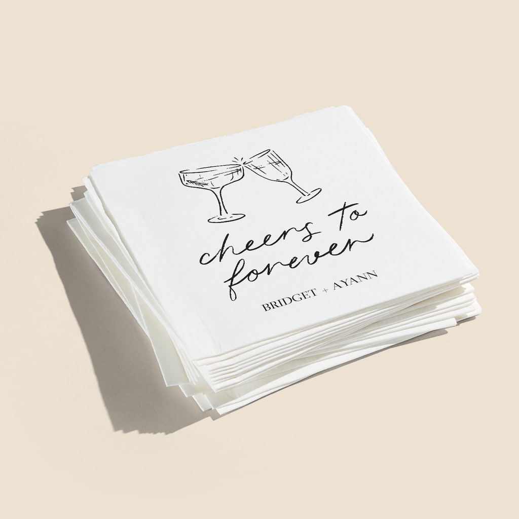 wedding cocktail napkin last-minute wedding checklist