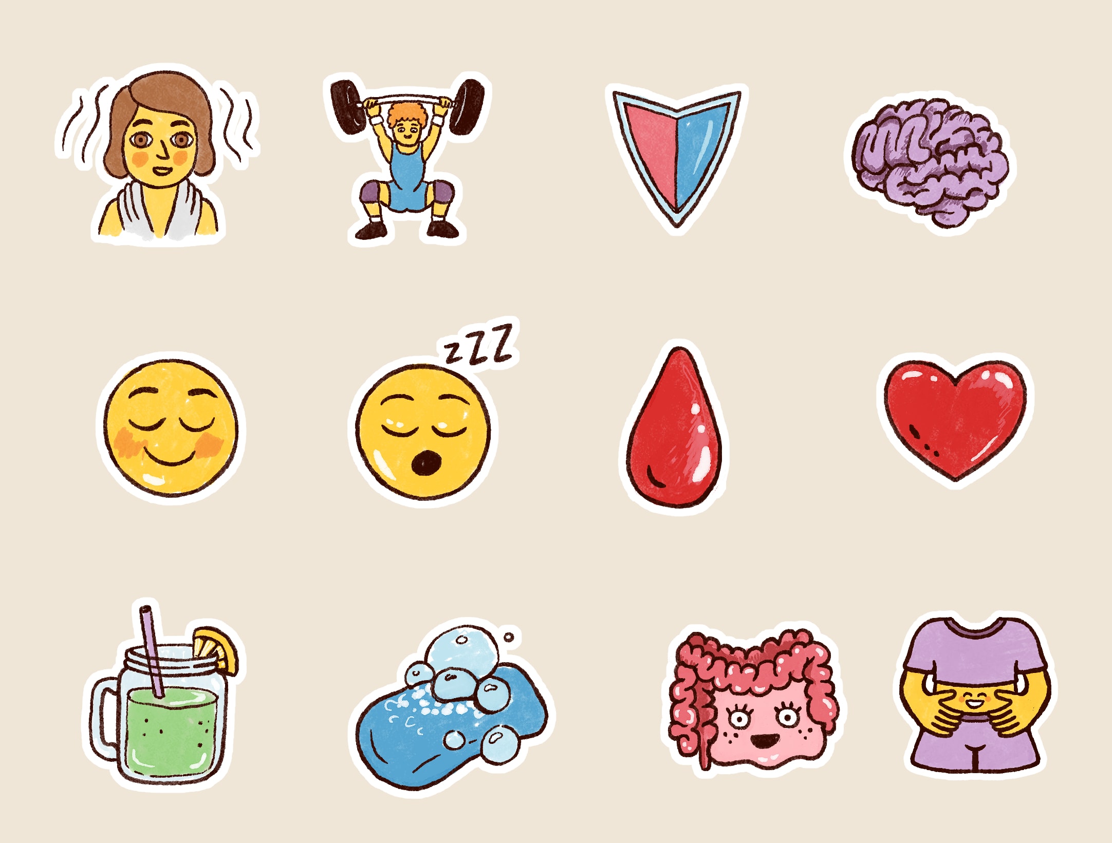 Custom hand-drawn sticker design