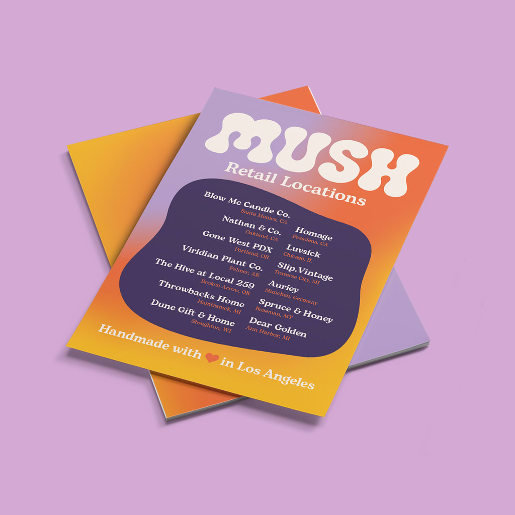 A flyer listing retail locations with a transparent logo header