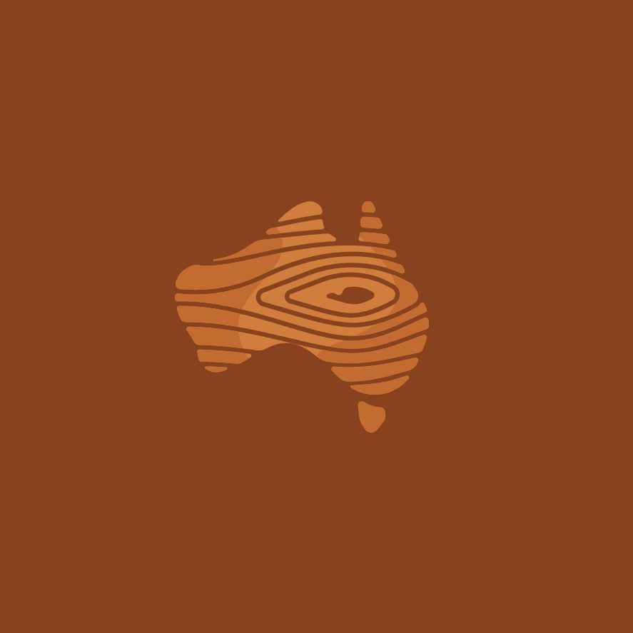 Logo color meaning: brown logo design featuring a creative illustration of a log