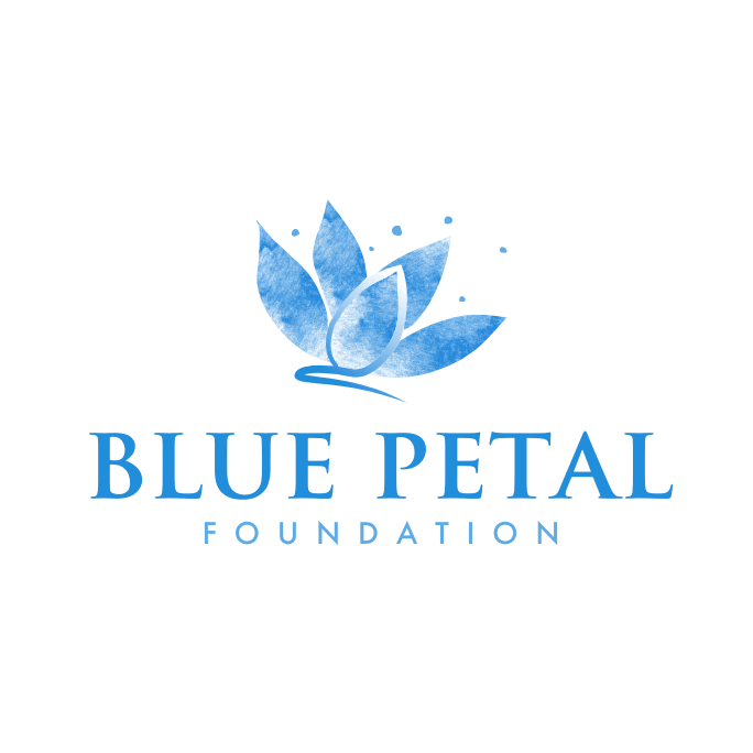 Logo color meaning: blue logo design foincluding an illustration and typography