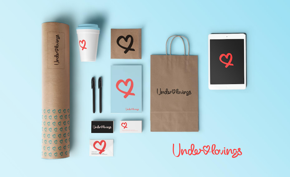 Logo color meaning: red logo design for cosmetic and beauty company