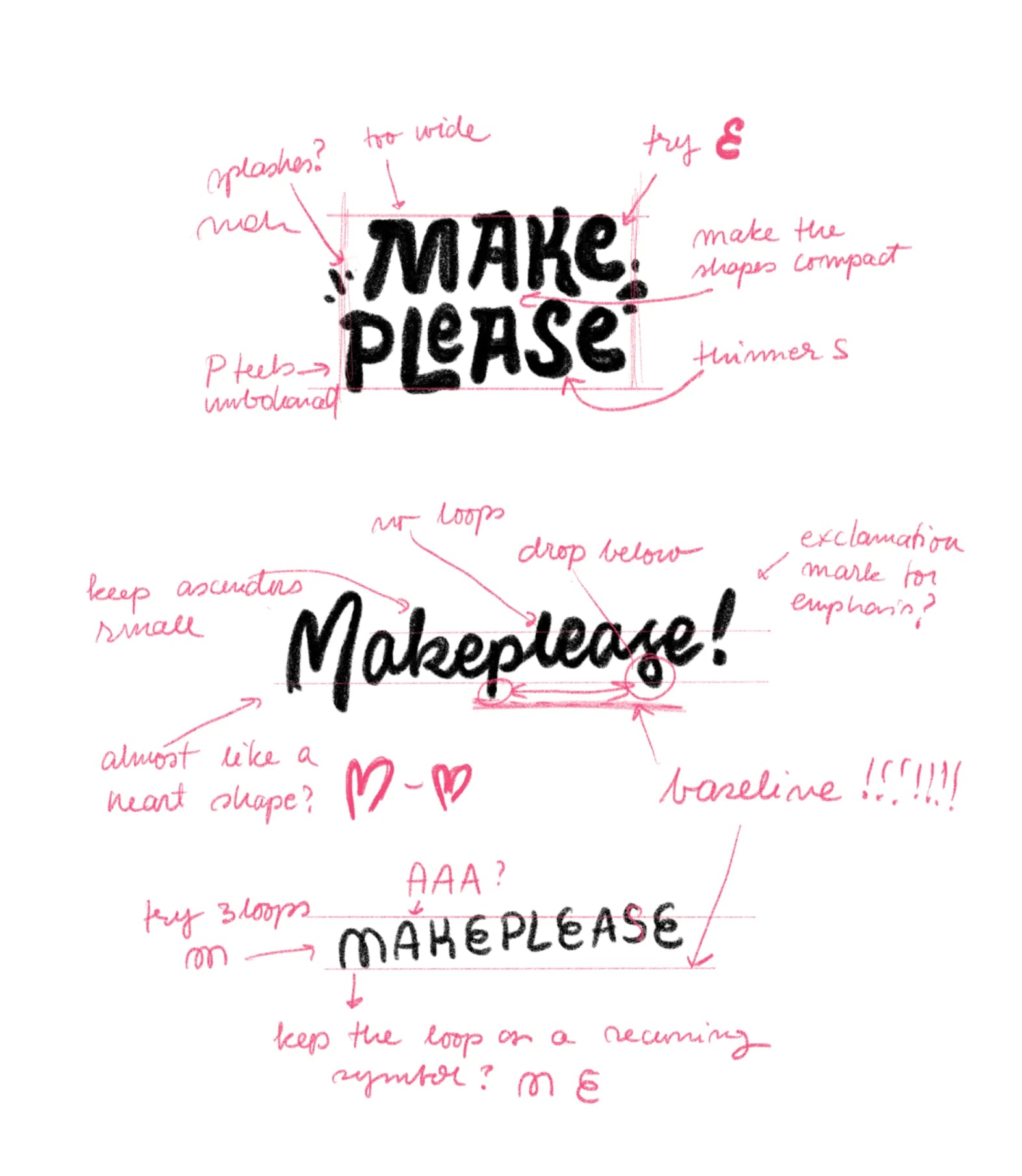 Logo sketching notes