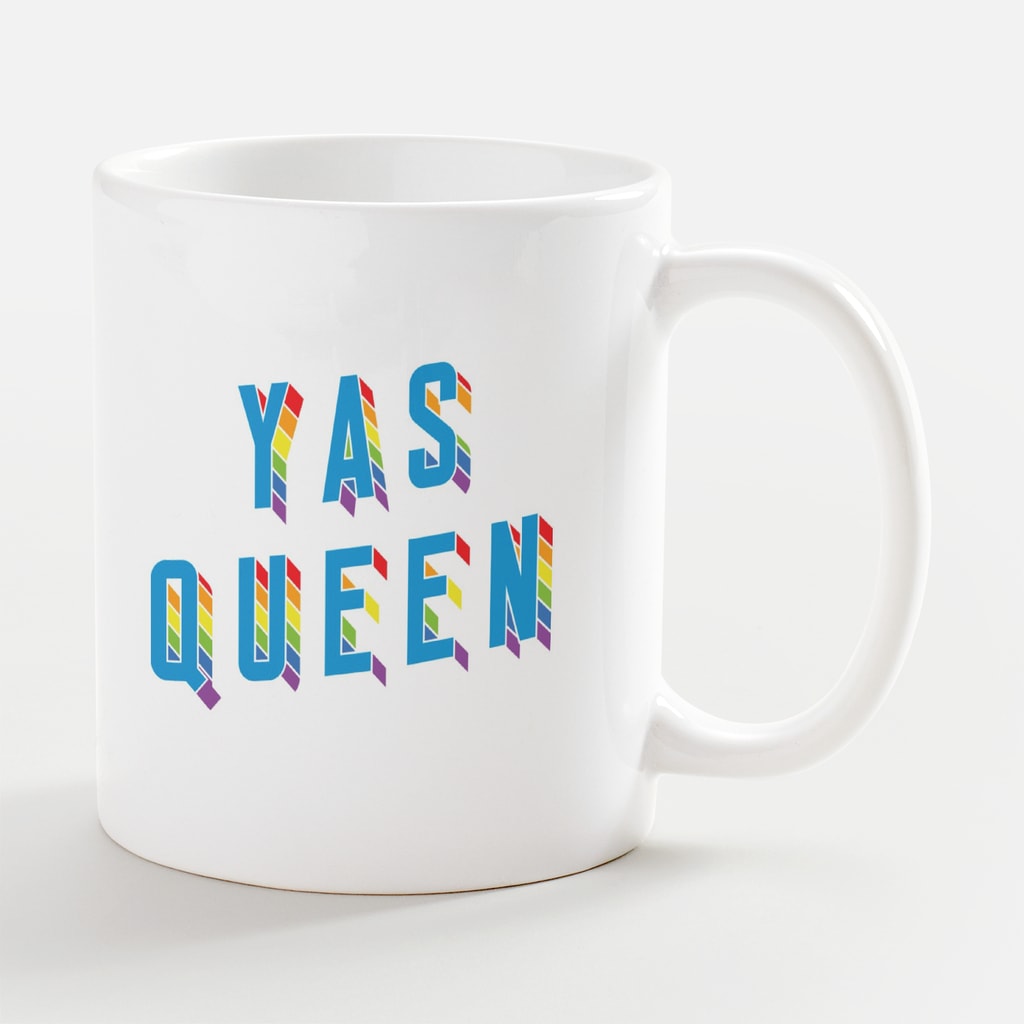 yas queen mug design idea with motivational text