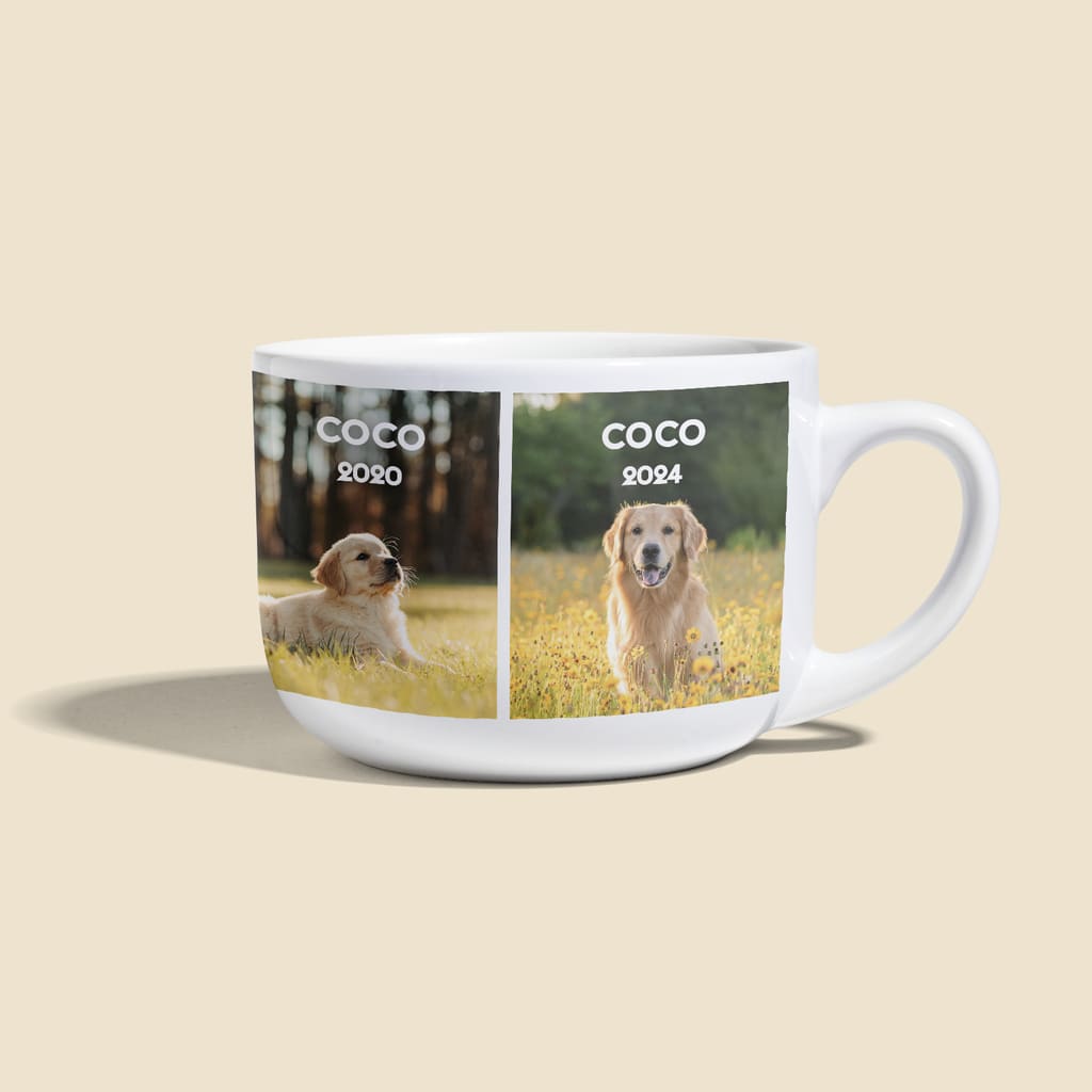 pet mug design idea dog over the years