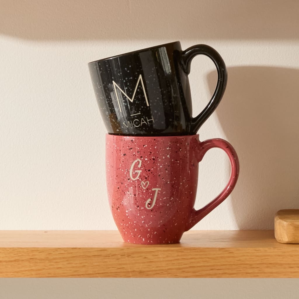Couples initial mug design idea