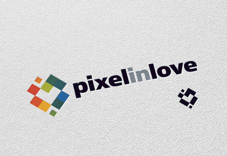 heart composed of different-colored squares