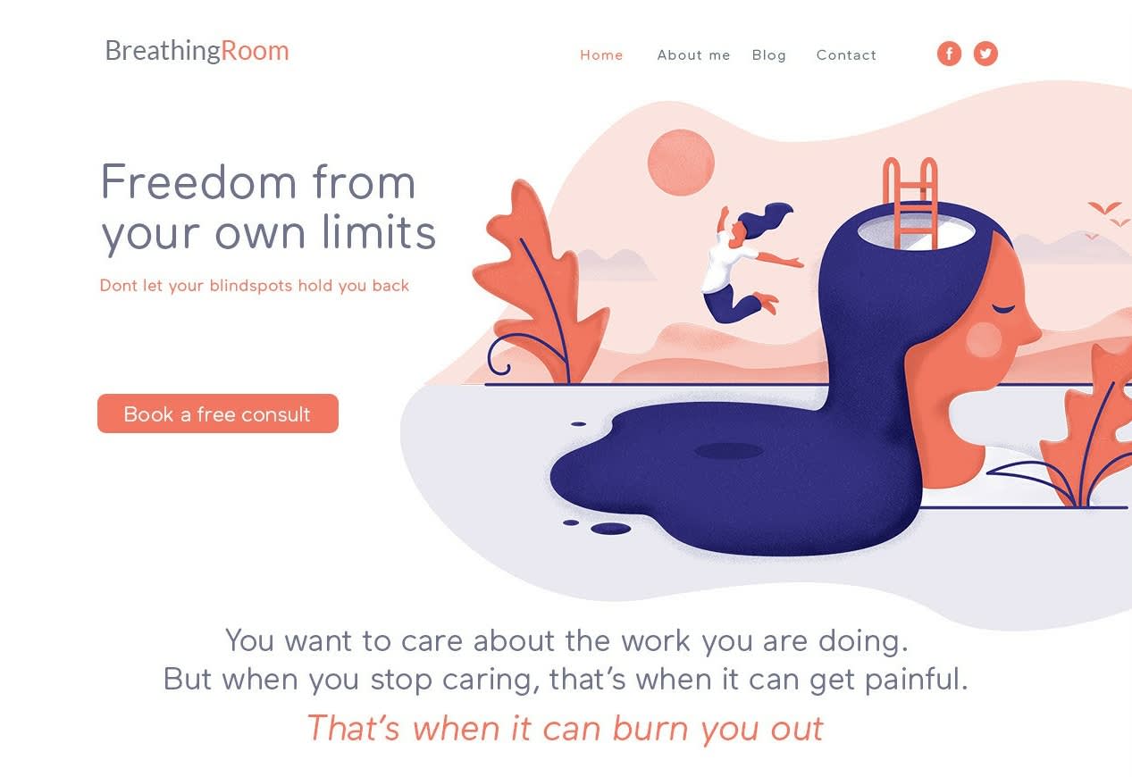 pastel toned web page design