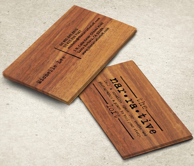 Business card with unique text logo by pecas™