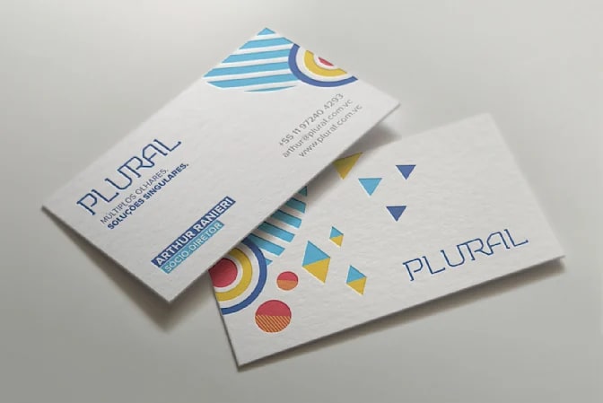 High-contrast business card design