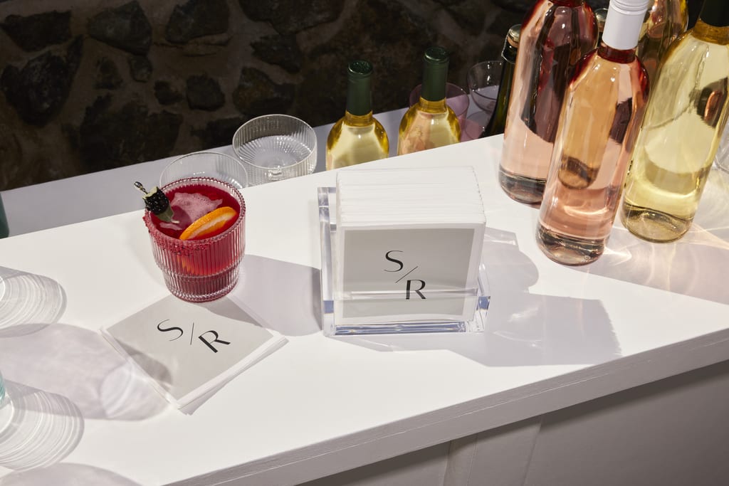 Custom napkin with a wedding logo