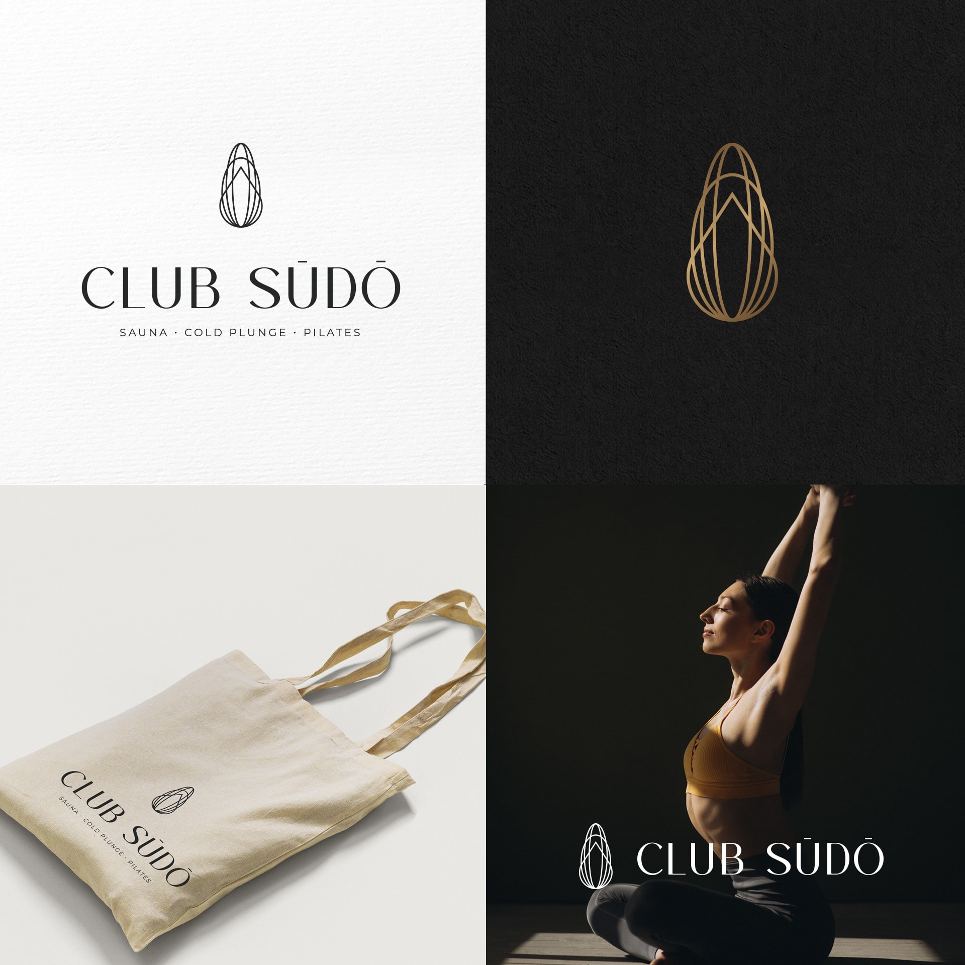 Logo and brand identity for a local yoga studio.
