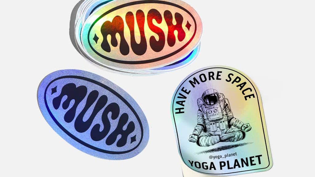 Custom metallic die-cut stickers