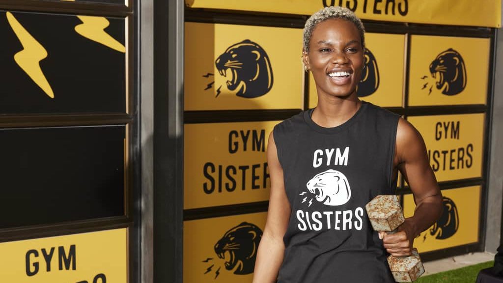 Branded tank top as gym workwear