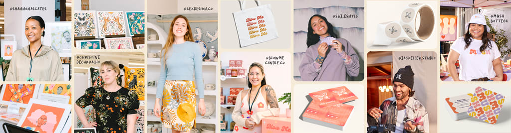 E-commerce business owners and products.