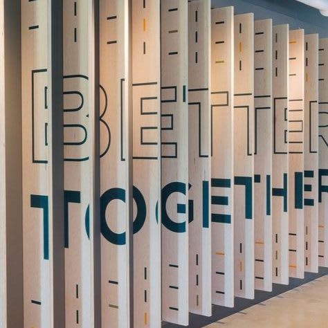 Optical illusion outdoor signage.