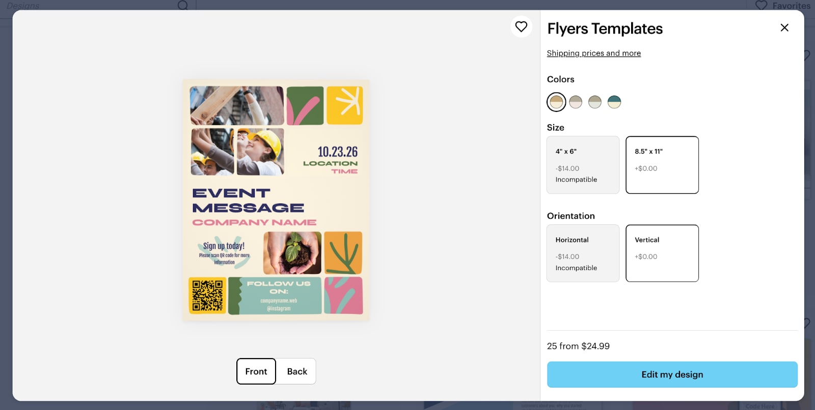 How to make a flyer on VistaPrint.