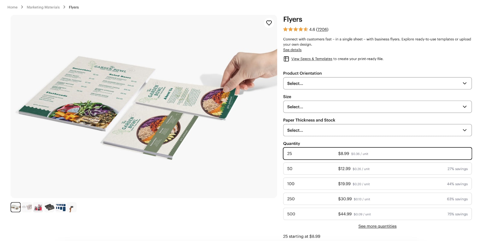 How to make a flyer on VistaPrint.