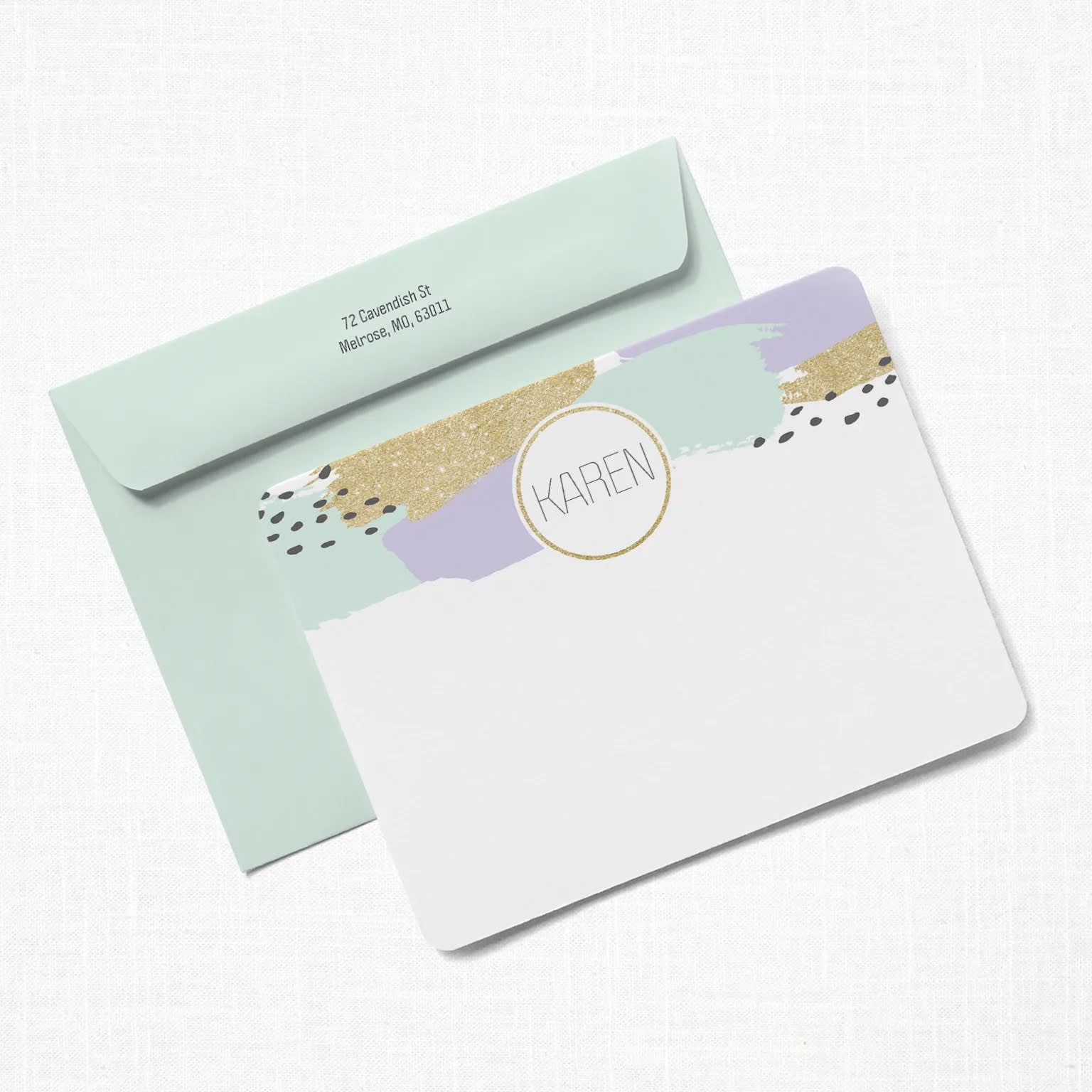 A custom note card as a personalized Mother’s Day gift idea.