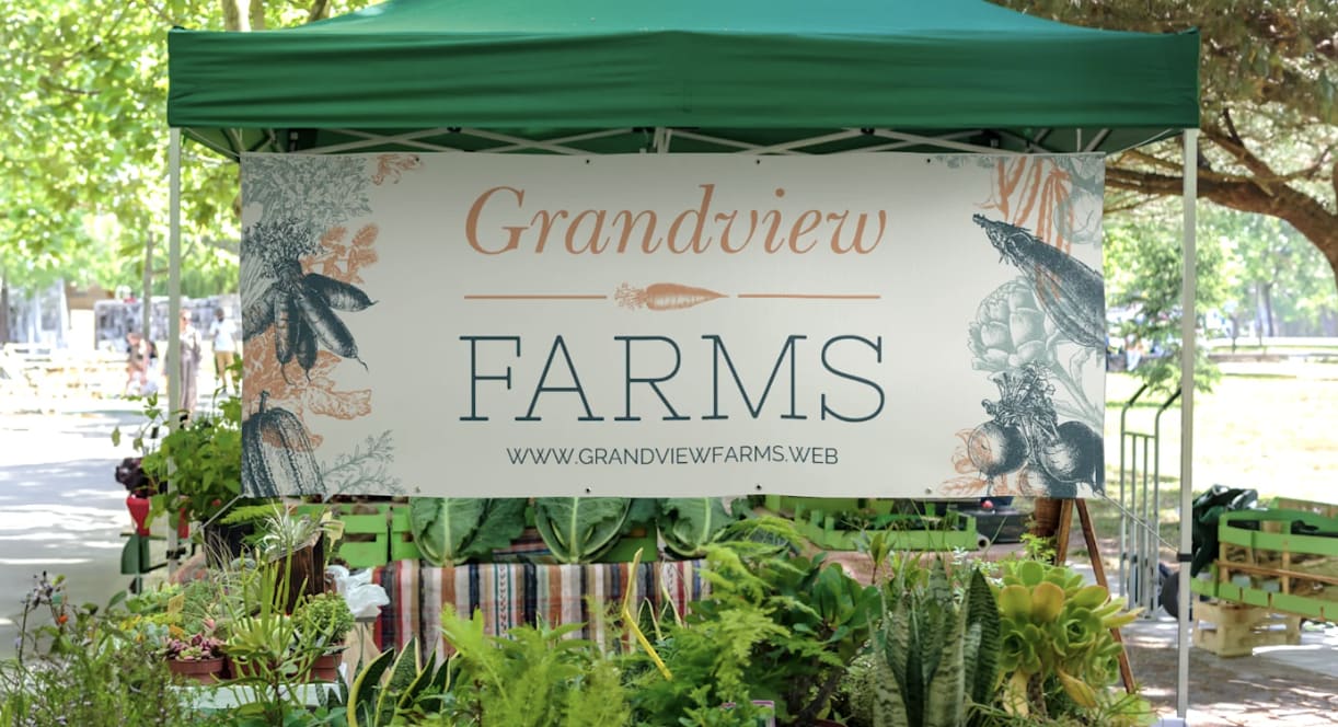 Farmers market banner.