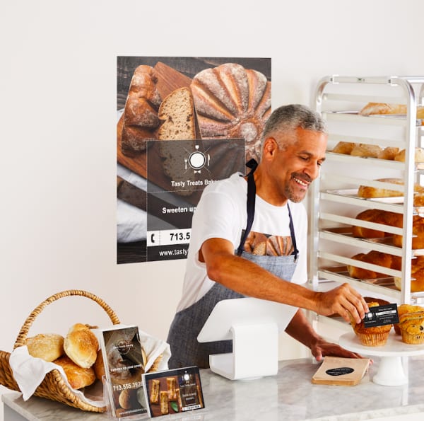 Custom poster for a bakery business.