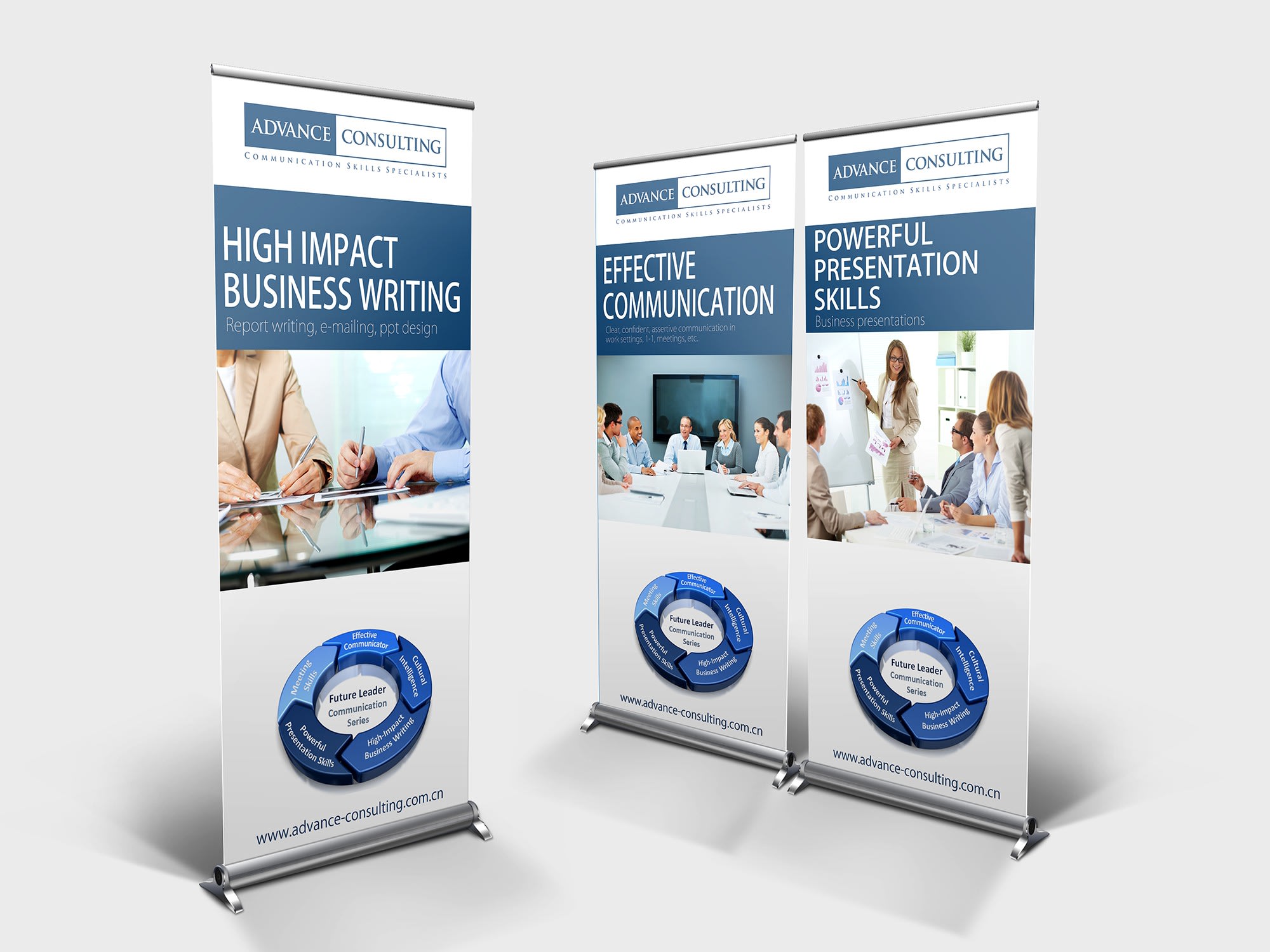 Advance Consulting retractable banner designs