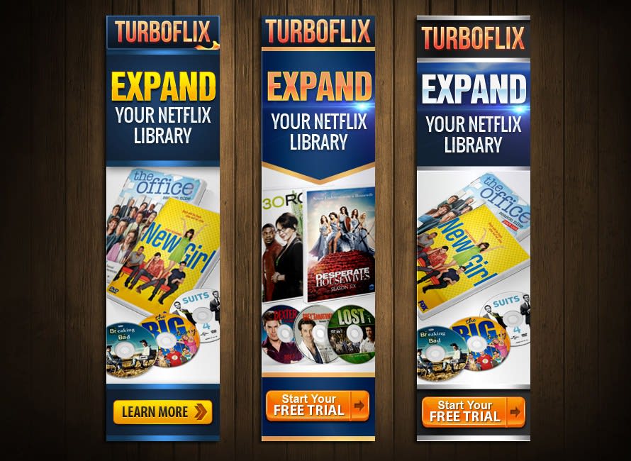Turboflix banner designs.