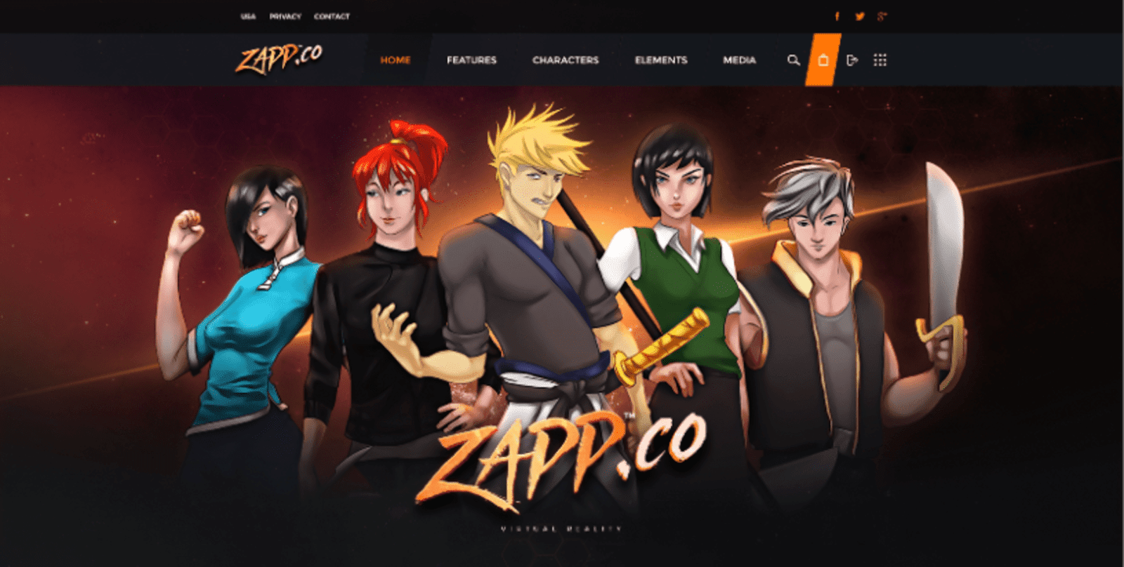 Promotional landing page with email sign-up.