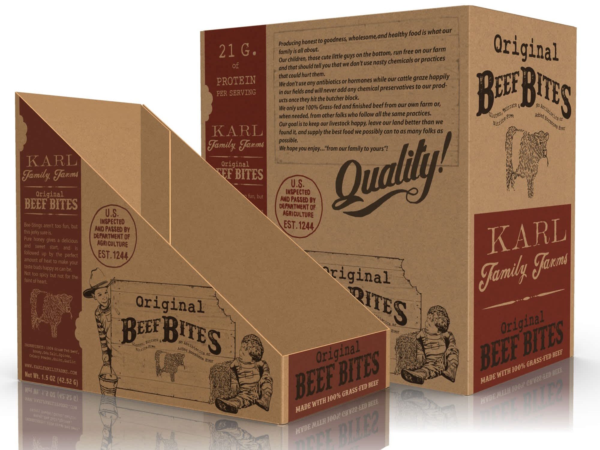 Sustainable shelf-ready packaging made with kraft cardston