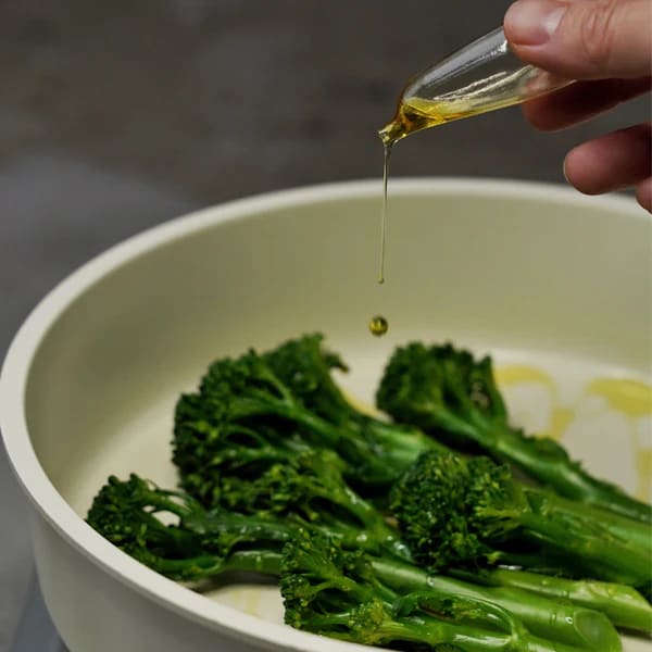 Eco-friendly packaging idea: seaweed pipettes for oil.