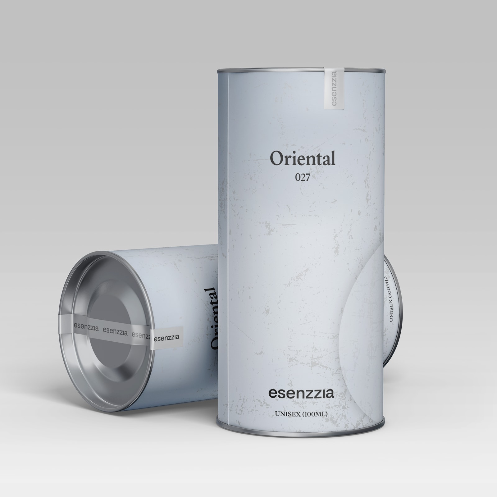 Example of can-shaped brand packaging for a perfume bottle.