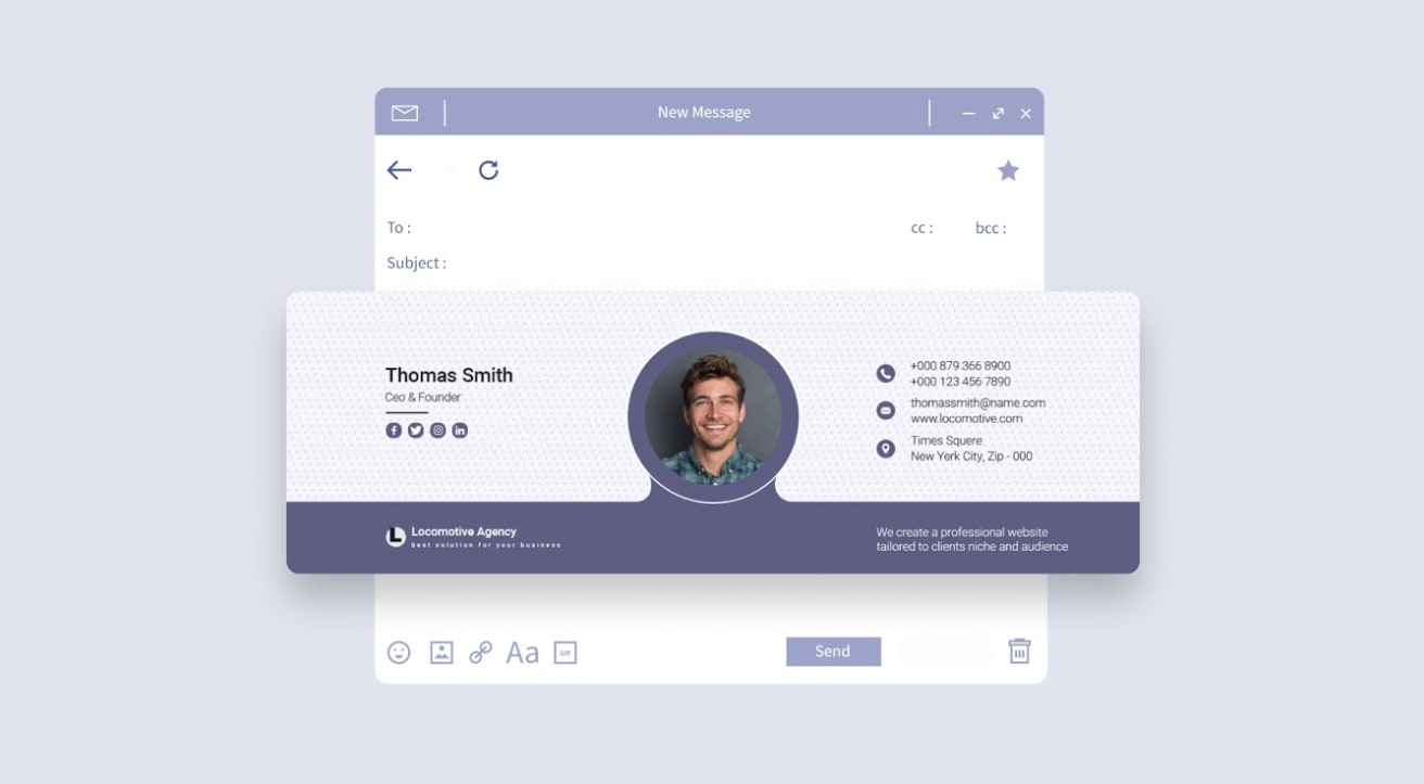 An example of a business email signature