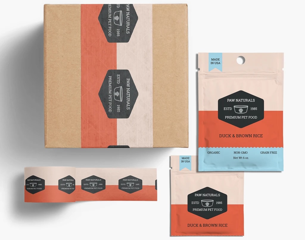Packaging durable signé Paw Naturals