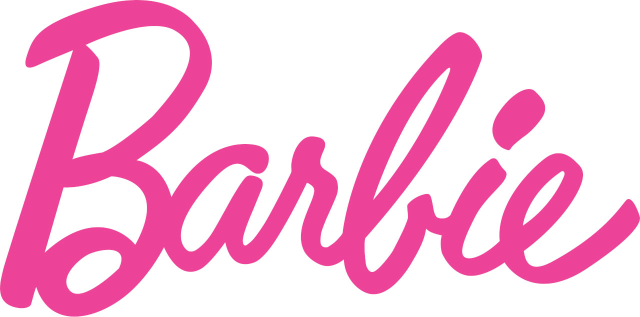 The pink Barbie logo is one of the most iconic logos