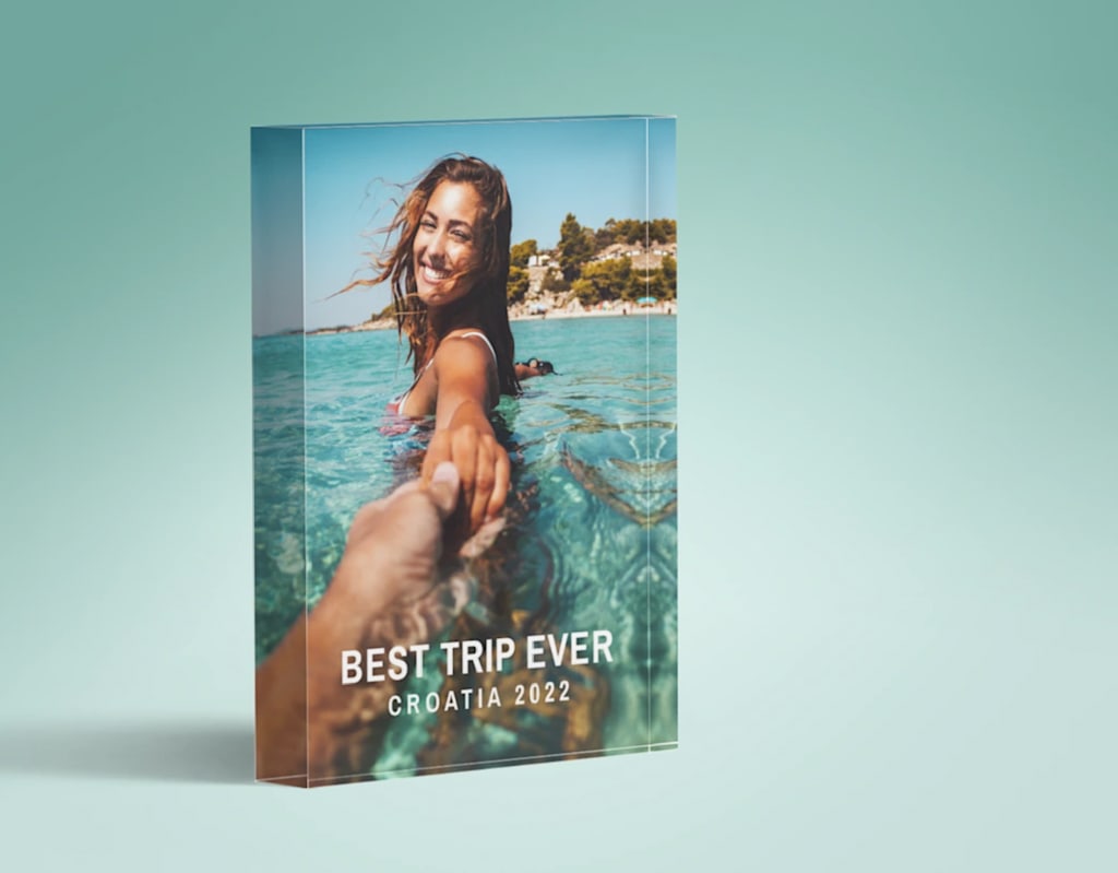 Custom acrylic photo block personalized Christmas gifts