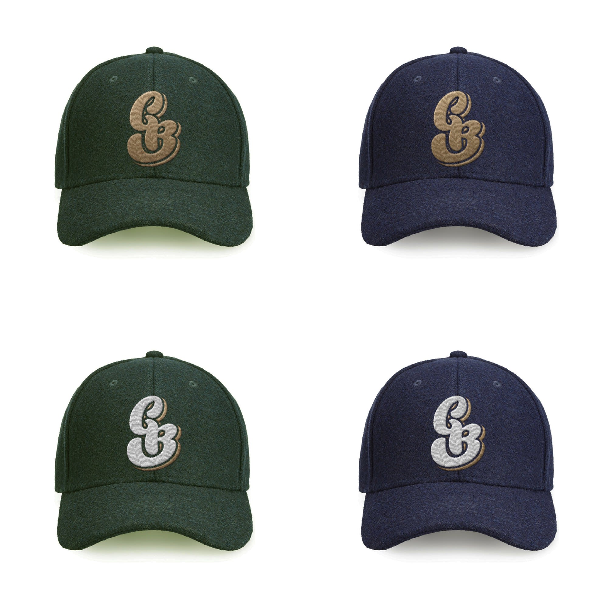 Custom snapback cap in four colorways