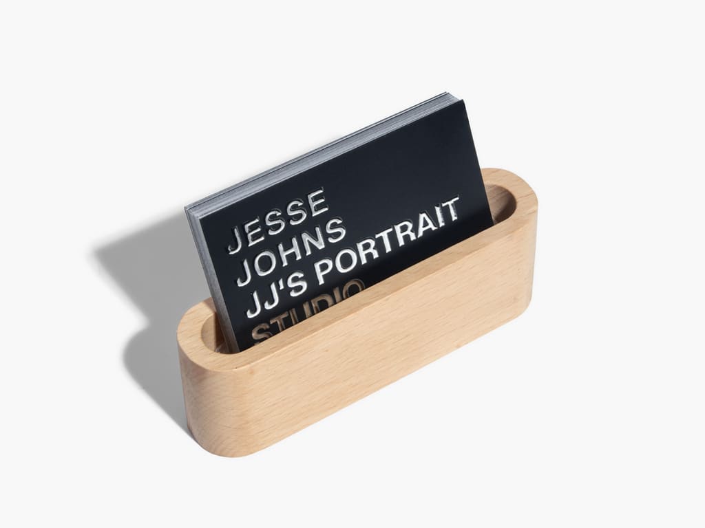 A stack of professional business cards for networking purposes