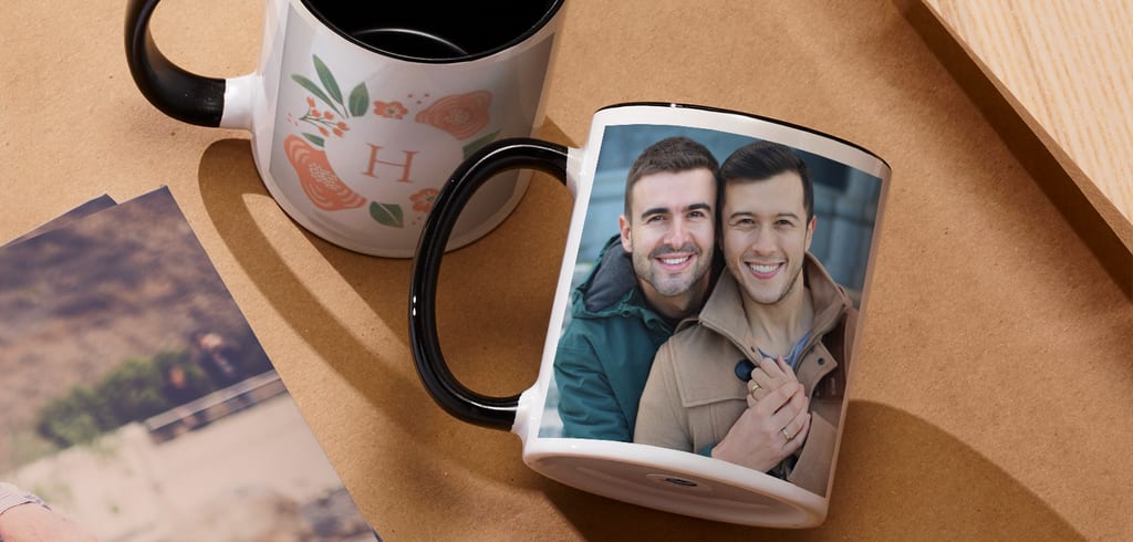 Custom photo mug with couple