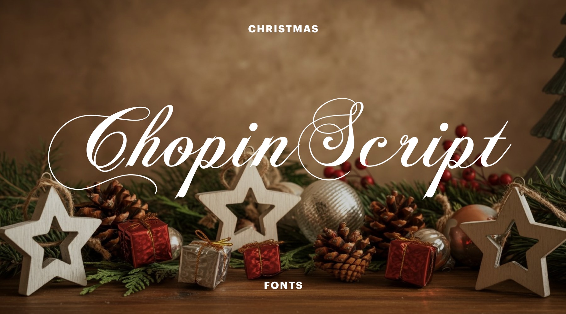 ChopinScript Christmas script font