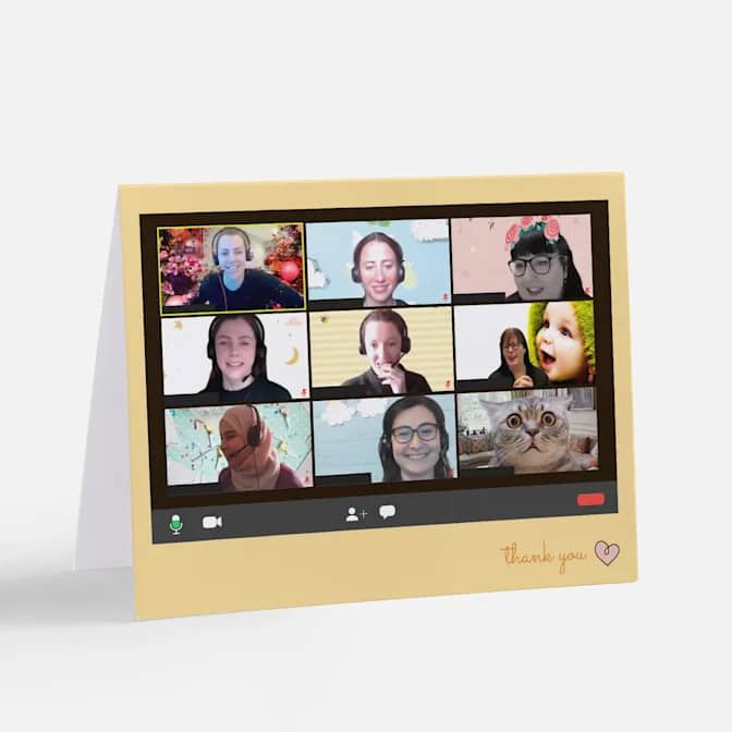 Virtual baby shower card