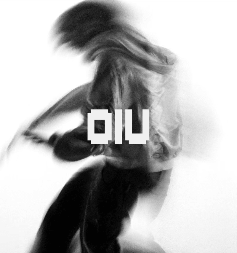 Pixel logo above blurred image of someone dancing