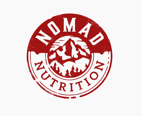 Nomad nutrition stamp logo design