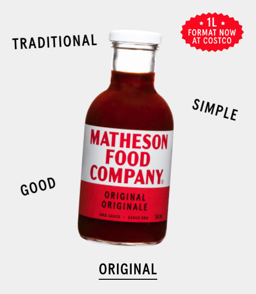Emballage de produit de la Matheson Food Company avec une typographie r&eacute;tro, des couleurs vives et un style d&rsquo;affiche vintage &mdash; un exemple de la tendance d&rsquo;emballage Pass&eacute; recompos&eacute; de 2026.
