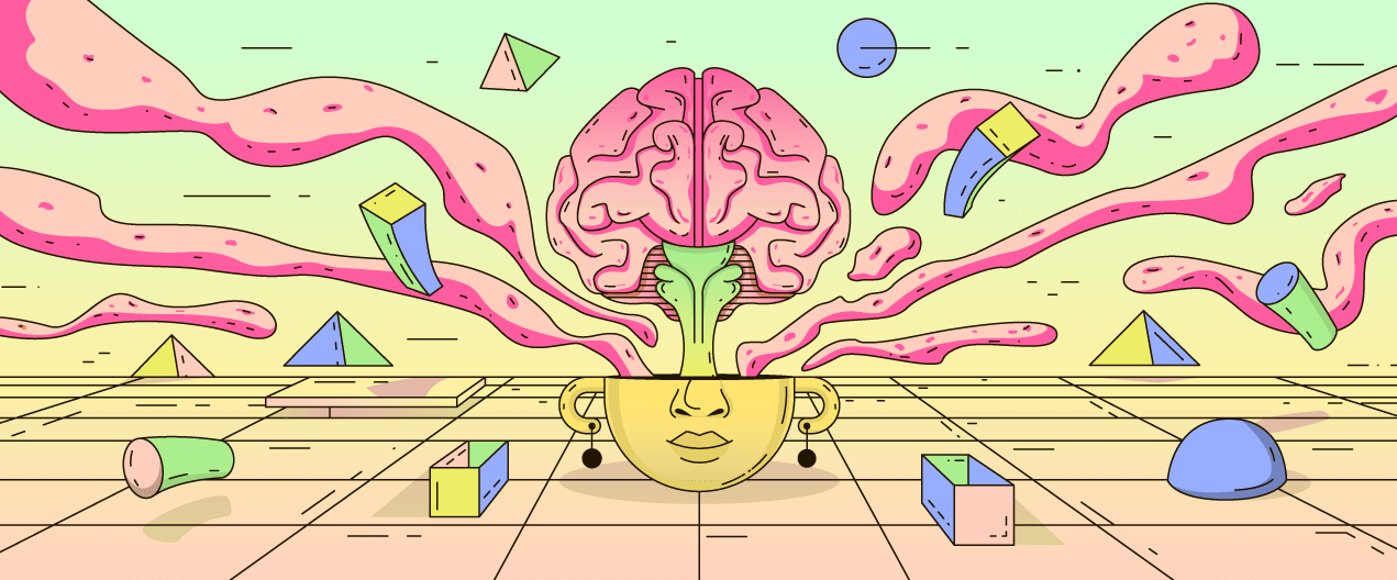 An illustration that exemplifies the Hyper-Individualism graphic design trend 2026