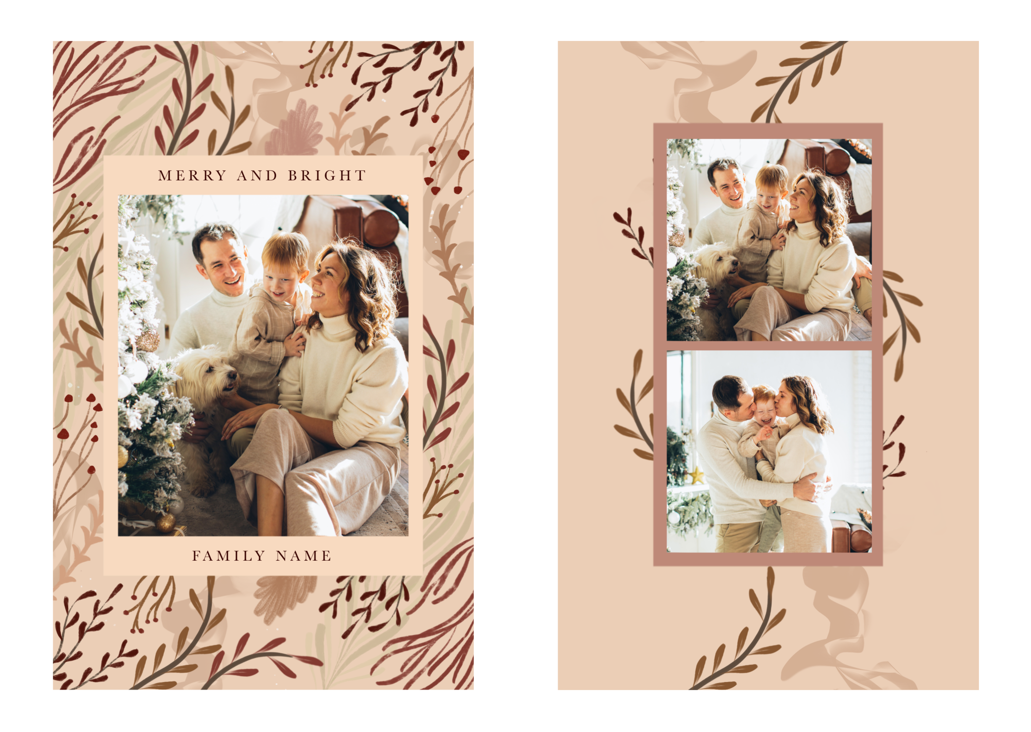 Family photo christmas card designs