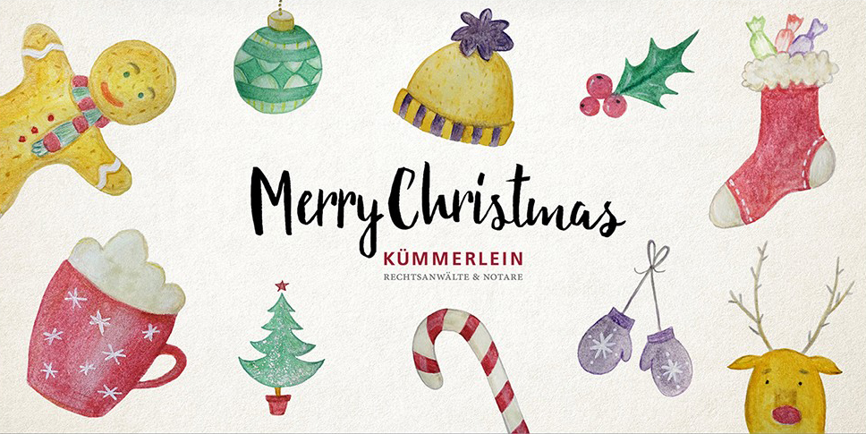 Custom holiday cards: hand-drawn illustrations of holiday themes