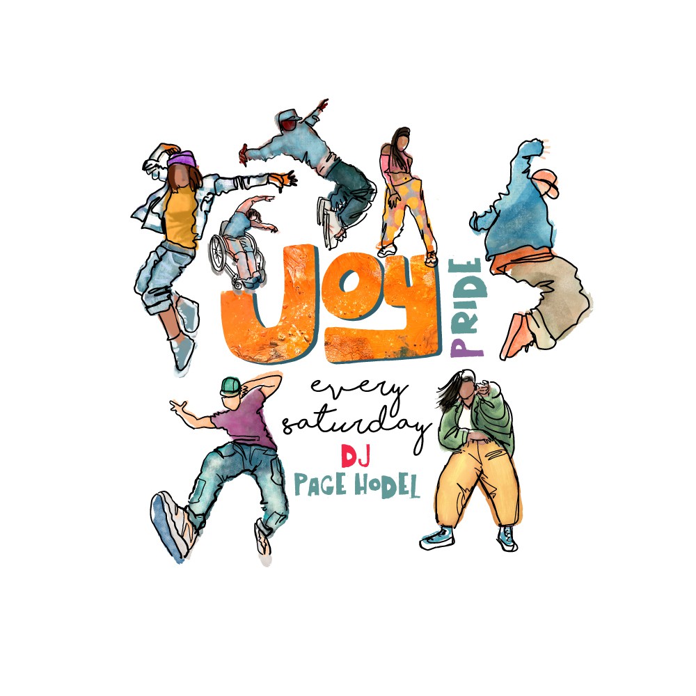 An image of a logo design for a pride event demonstrating the cut-out logo design trend.