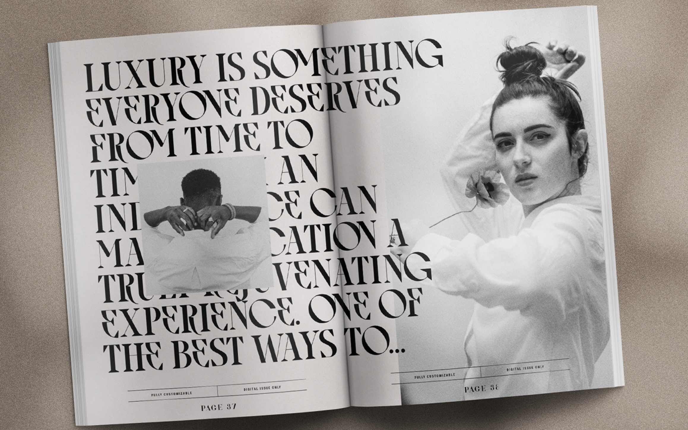 Ultra gothic font design for a magazine project