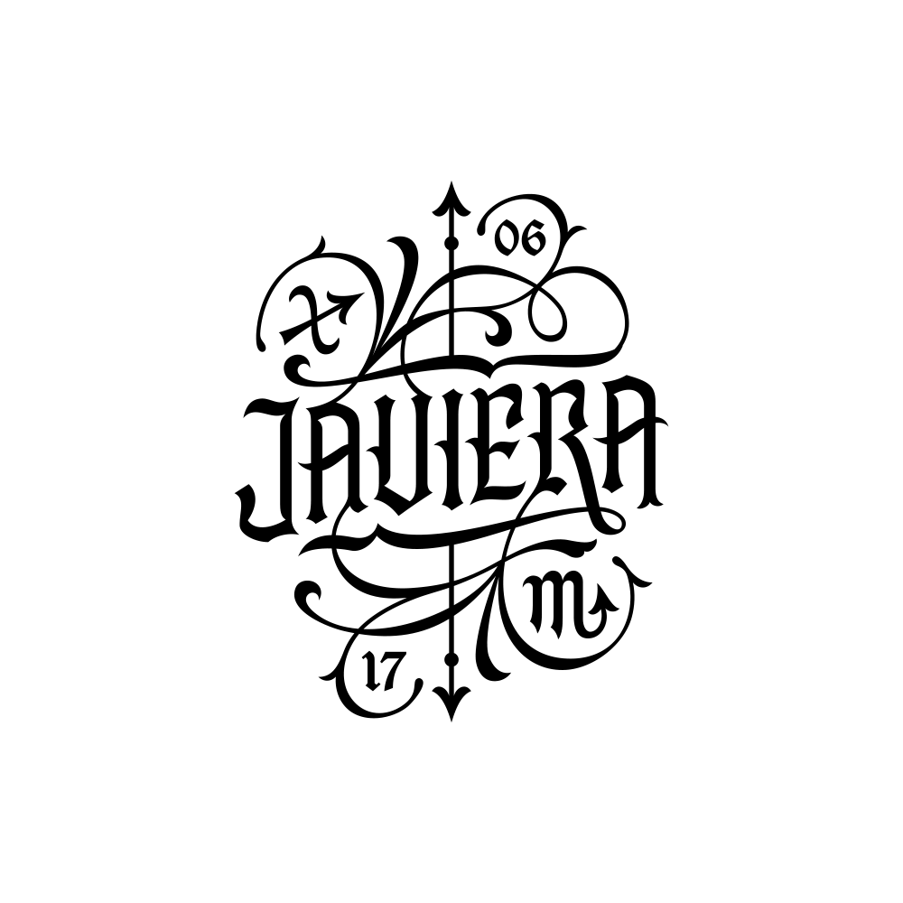 Ultra gothic font design for a tattoo project