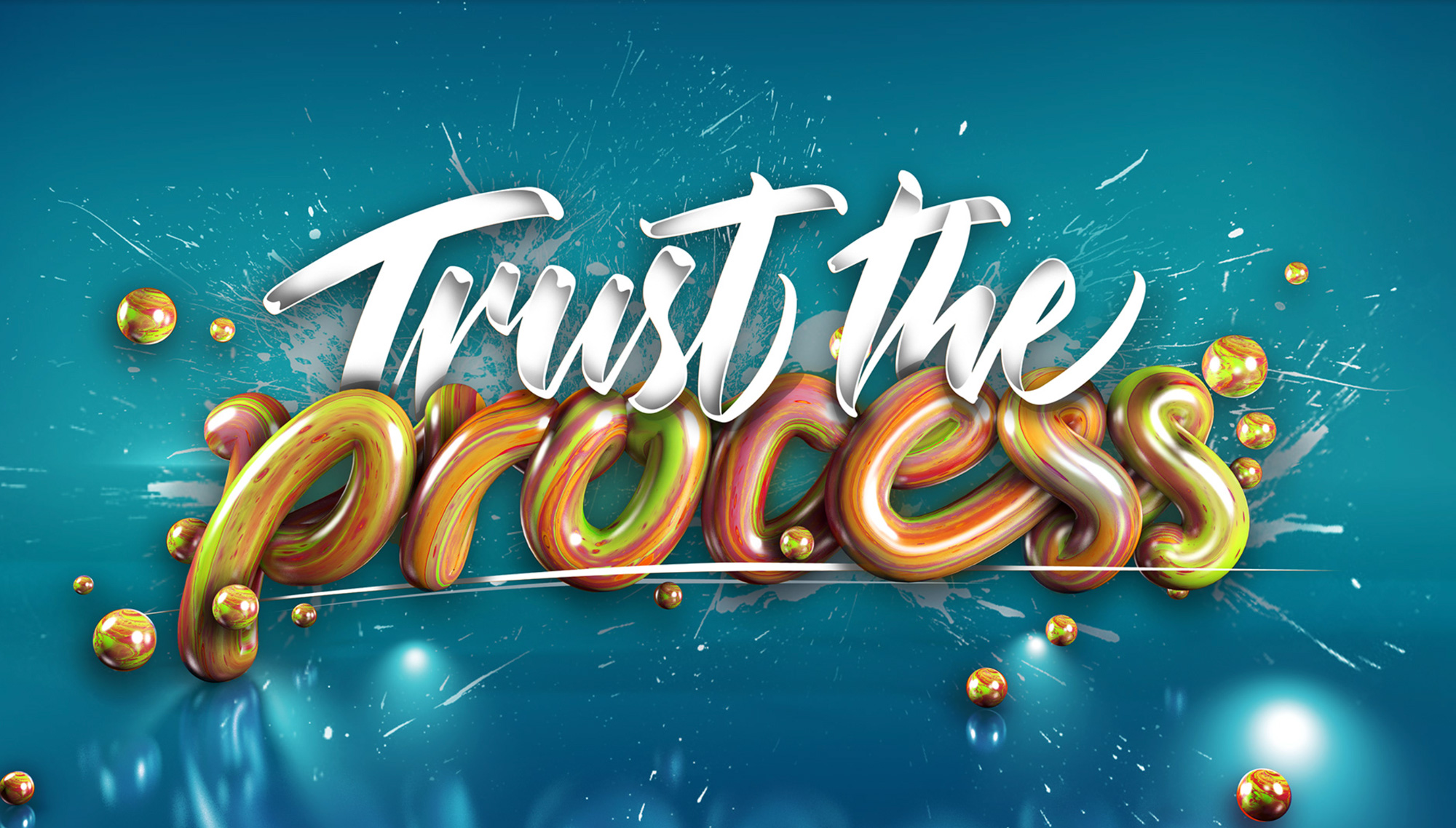 3D font design with abstract alignments for a creative typography project